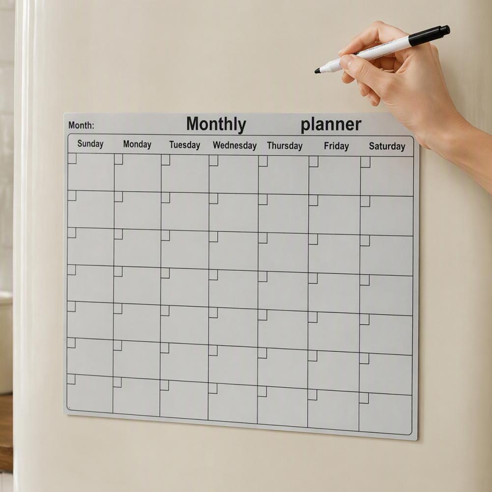 Magnetic Whiteboard Calendar - Dry Erase Magnetic Calendar For Refrigerator,