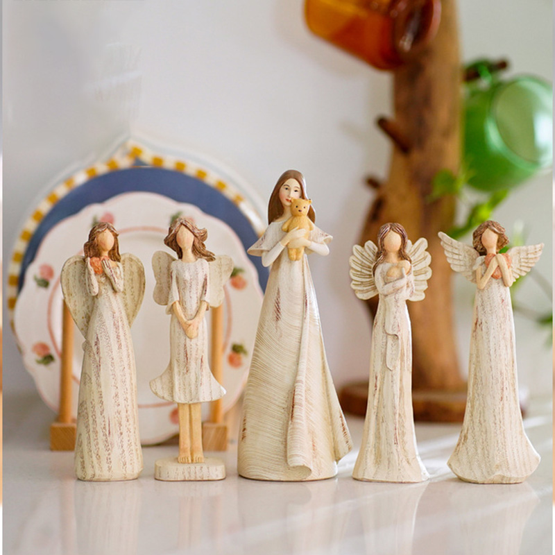 Office Furniture Hon - Nordic Creative Retro Angel Figure Sculpture