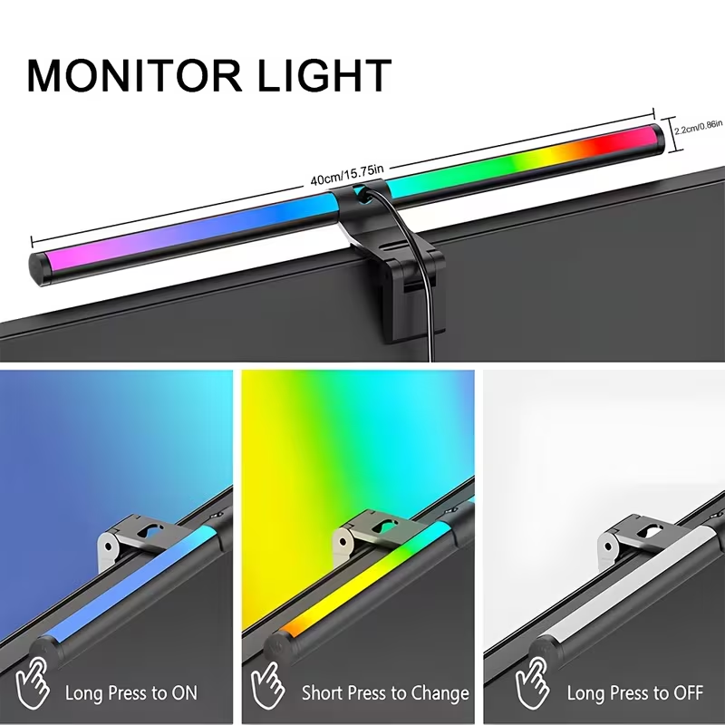 LED Monitor Light Bar 30cm 40c - Adjustable Monitor Mount 评论和价格