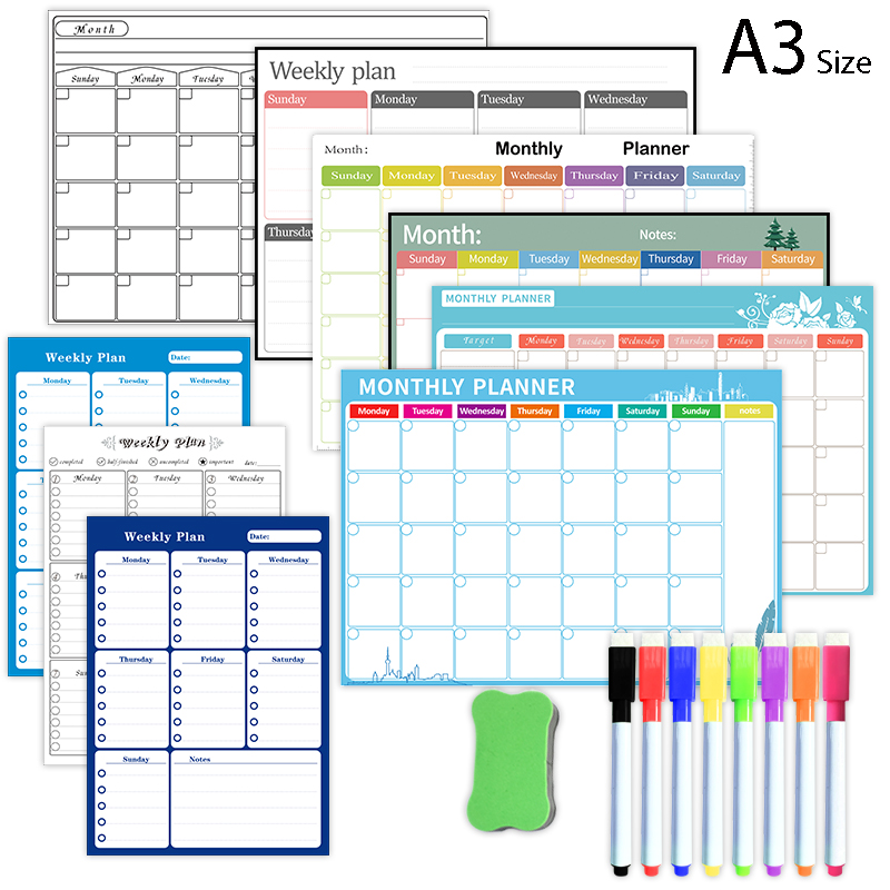 Magnetic Weekly Monthly Planne - Magnetic Whiteboard Calendar 评论和价格
