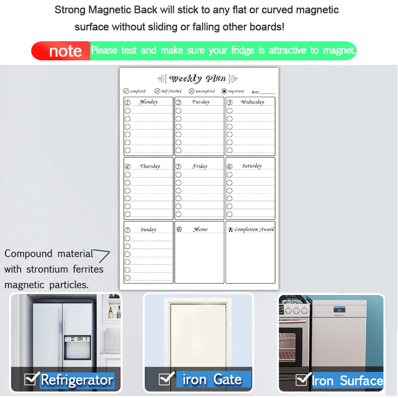 Magnetic Weekly Monthly Planne - Magnetic Whiteboard Calendar 评论和价格