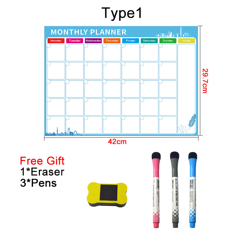 A3 Dry Erase Magnetic Monthly  - Magnetic Whiteboard Calendar 评论和价格