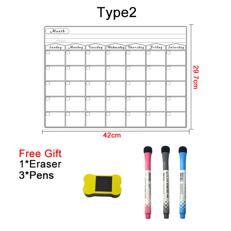 A3 Dry Erase Magnetic Monthly  - Magnetic Whiteboard Calendar 评论和价格