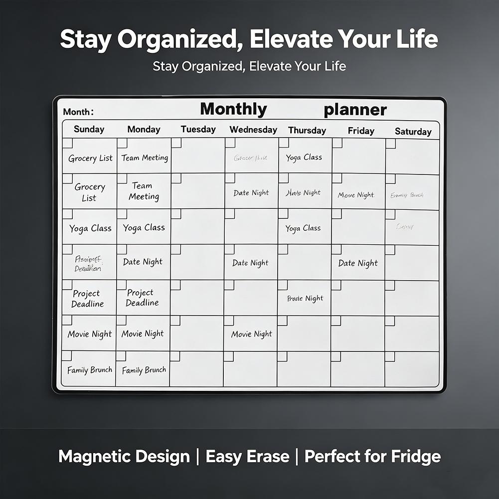 Magnetic Refrigerator Dry Eras - Magnetic Whiteboard Calendar 评论和价格