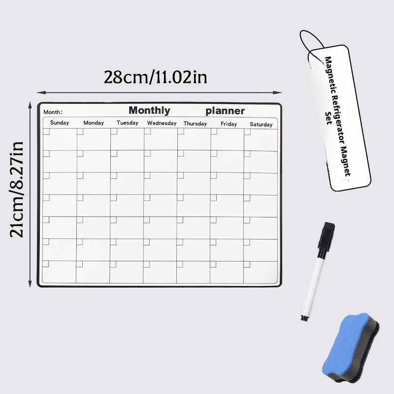 Magnetic Refrigerator Dry Eras - Magnetic Whiteboard Calendar 评论和价格