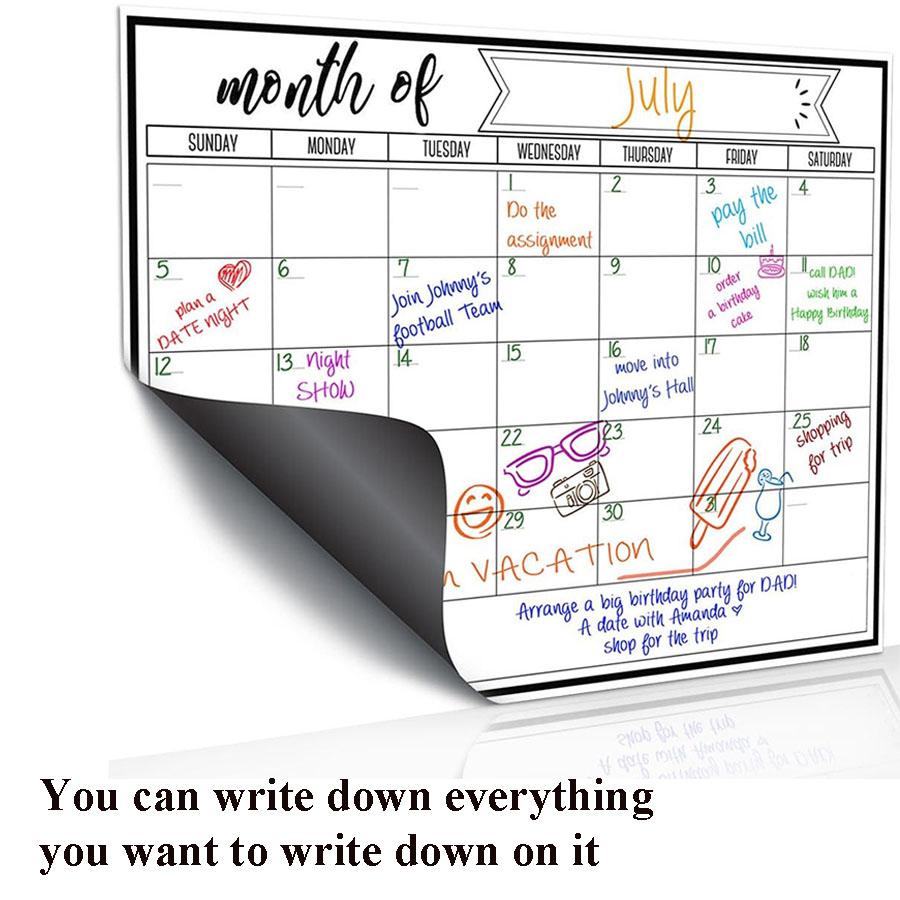 Fridge Magnetic Whiteboard Sti - Magnetic Whiteboard Calendar 评论和价格