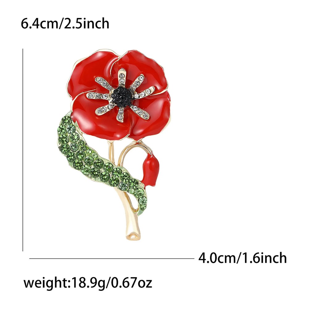 1PC Enamel Poppy Flower Wreath - Office Furniture Hon 评论和价格