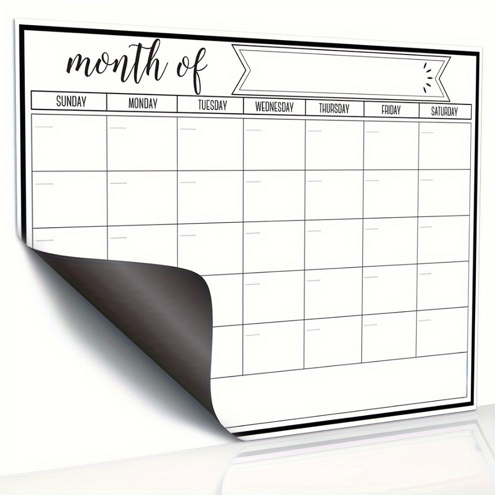 1Pc Magnetic Dry Erase Calenda - Magnetic Whiteboard Calendar 评论和价格