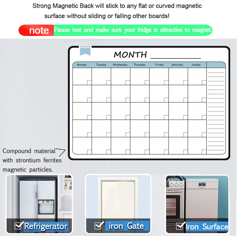 A3 Size Magnetic Monthly Weekl - Magnetic Whiteboard Calendar 评论和价格