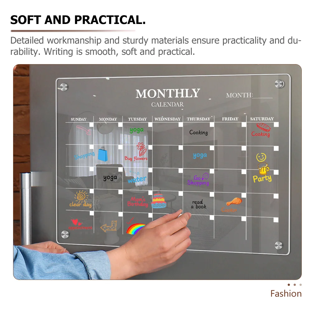 Magnetic Fridge Board Acrylic  - Magnetic Whiteboard Calendar 评论和价格