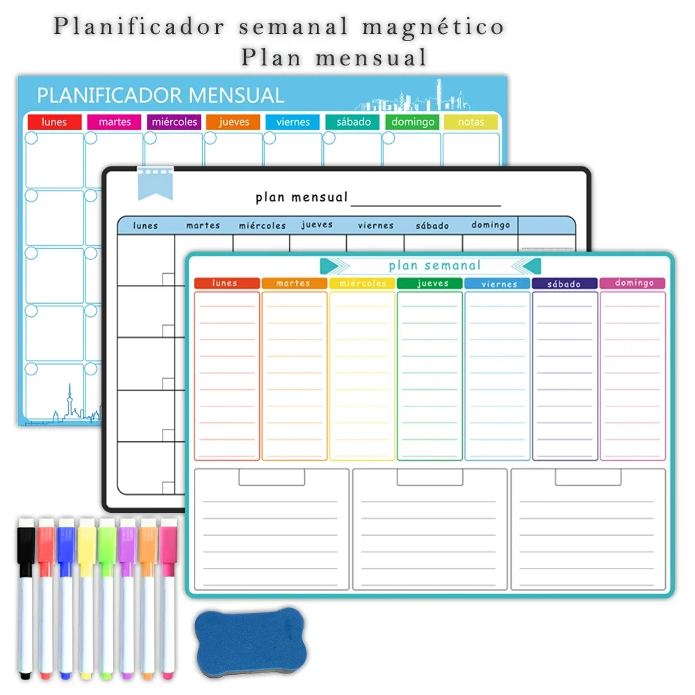 A3 Size Magnetic Weekly &month - Magnetic Whiteboard Calendar 评论和价格