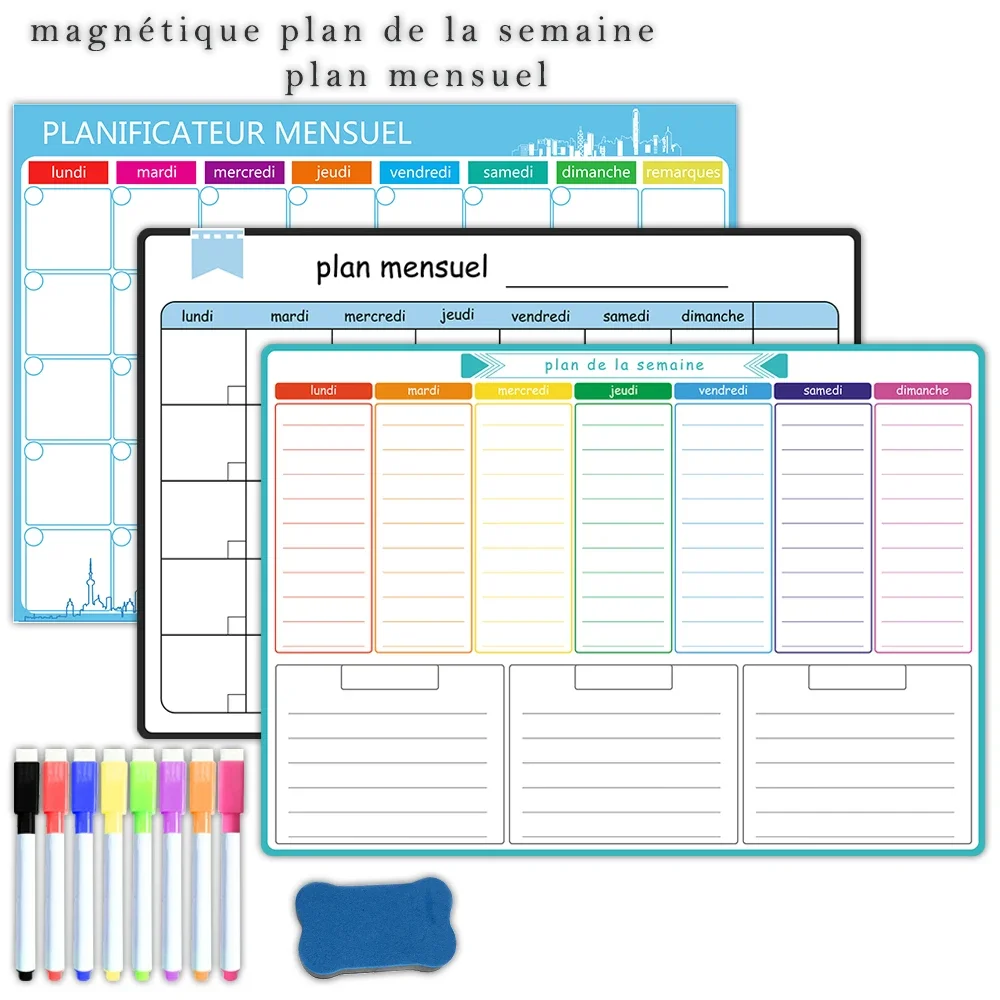 A3 Size Magnetic Weekly &month - Magnetic Whiteboard Calendar 评论和价格