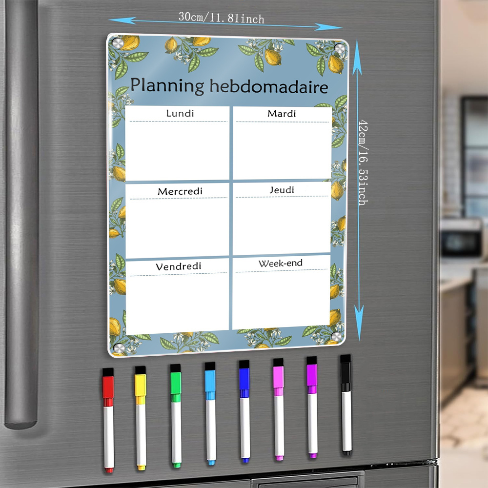 Weekly Magnetic Calendar 16.54 - Magnetic Whiteboard Calendar 评论和价格