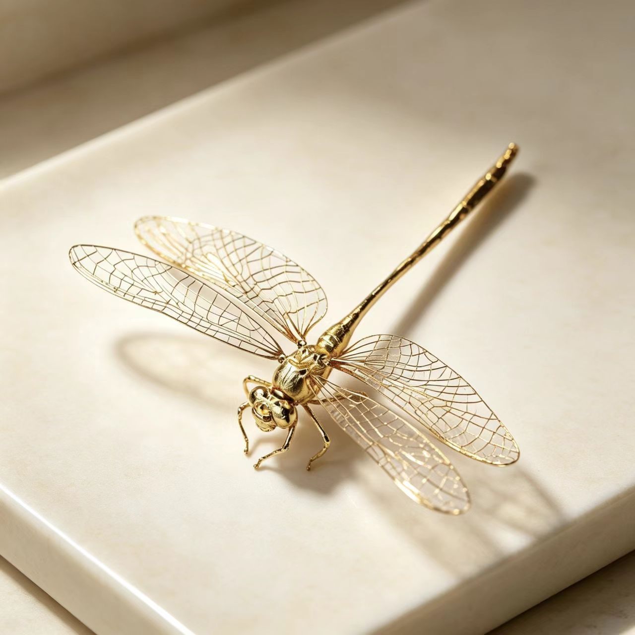 Vintage Brass Dragonfly Figuri - Office Furniture Hon 评论和价格