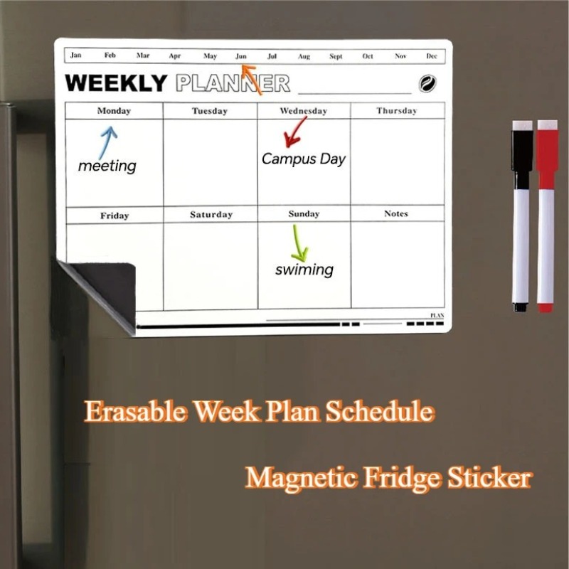 Erasable Week Plan Schedule Ca - Magnetic Whiteboard Calendar 评论和价格